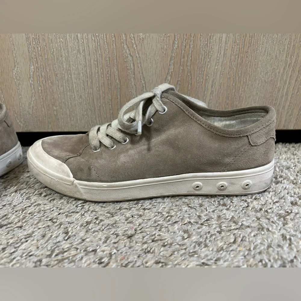 Rag & Bone Standard Issue Sneaker Shoes Gray Suede Lace Up Low Top Size 39.5 9.5